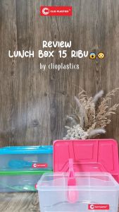 Lunch Box Narita Clio / Tempat Bekal free sendok dan sekat empat / Lunch Box food grade