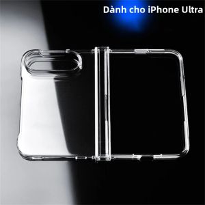 Ốp Điện Thoại iPhone Duo 18 Trong Suốt Cứng Cáp Chất Liệu PC Cao Cấp Có Thể Gập Lại - Vỏ Bảo Vệ Mỏng Chống Sốc Với Bảo Vệ Bản Lề 3 Trong 1 Trong Suốt
