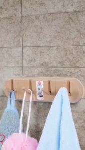 Thanh dán tường 4 móc gập gọn nhựa VIỆT NHẬT - Treo đồ quần áo chịu lực siêu dính - 2811