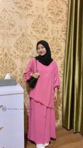 Set Rok Crinkle Airflow Terbaru/Oneset Wanita Polos/Reski Set Rok/Setelan Wanita Oversize/Oneset Wanita Bahan Premium