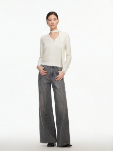Vero Moda | New Summer Drill Flower Vintage Flare Pants