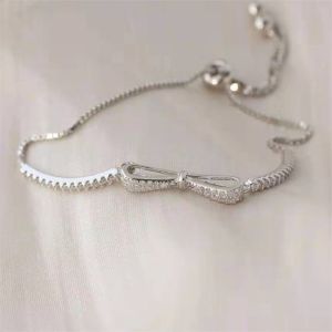 High Quality AAA Zircon Bow Bracelet for Women Fashion Y2K Style Chain Bracelet Party Jewelry Gifts