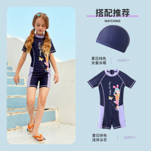 Girls One-Piece Swimsuit Summer 2024 New Style Beach Pool Large Childrens Summer Wear Swimming Costume Female Kids Swimwear