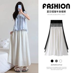 Women Wide Leg Pants Loose Pants Chiffon Pants Women High Waist Plus Size Loose Ankle Long Summer Cooling Pants 0337