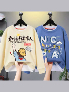 เท่ๆ ลำลอง เด็กชาย เสื้อฮู้ด สองชิ้นปลอม ฤดูใบไม้ผลิ ฤดูใบไม้ร่วง หลากหลาย เสื้อผ้าเด็กผู้ชาย ใส่สบาย ผ้าฝ้าย ผ้า การ์ตูน ลาย