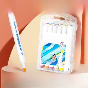 Deli Acrylic Markers Non-toxic Water Washable Art Supplies 24 Colors Student Special Brush Pens for Drawing And Coloring