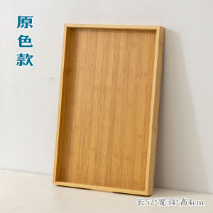 Luxury Bamboo Wooden Rectangular Tray Tea Serving Plate Bread Storage Dish EcoFriendly Handmade Japanese Style Adult Dinnerware