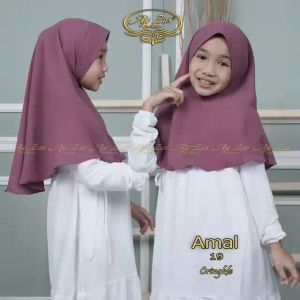 BISA COD Hijab Anak Kepala Soft Pet Antem Kode AMAL Bahan Kringkel Premium By Ory AjeZas Collection
