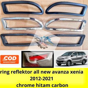cover ring reflektor Avanza Xenia 2012 2017 2021 chrome carbon hitam