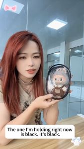 <D&H> Labubu V1/V2 Display Bag Thicken Transparent labubu blind box PVC Plush Doll Anti-dust Hanging Bag