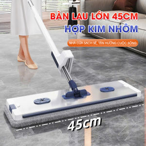 Cây Lau Nhà Tự Vắt KITIMOP KTM-45 Chổi Lau Nhà Tự Vắt Thông Minh Xoay 360 Độ 3 Bông Lau