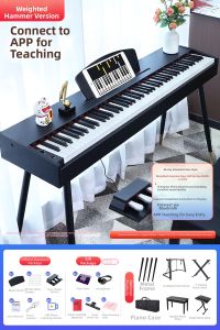BEETHOSTAR | 88 Weighted Key Electronic Piano Suitable for Beginners and Professionals