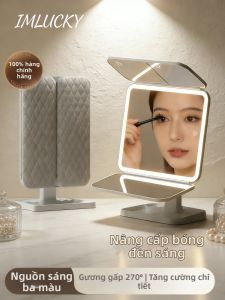 IMLUCKY | LED Lighted Adjustable Stand Mirror