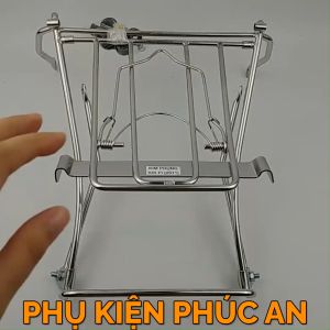 Baga trước xe AB Airblade đầu bò đời 2011 2012 gác baga giữa treo đồ Air blade inox 304 phụ kiện trang trí