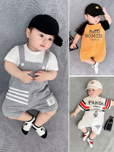 Summer Outfit Baby Romper Suit Cotton Short Sleeve Clothes Cute Babiyswear Baby Clothes Set Casual Style Infant Summer Suit