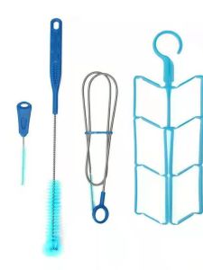 Outdoor Sports Water Bag Cleaning Brush Set Drying Rack Water Pipe Nozzle Cleaning Brush Water Bottle Wash Brush Four-Piece Set