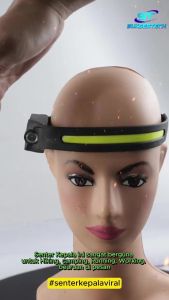 Headlamp Flashlight Lampu Senter kepala Sensor LED senter kepala untuk memancing dan berkemah dapat diisi ulang USB XPE + lampu COB Led