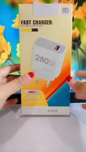 Charger 280W For VVO X200 Untuk Android Batok Adaptor + Kabel USB MICRO TYPE C Smart Fast Charging