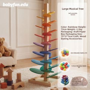 Educational Fun Musical Wooden Building Blocks Birch Wood