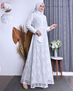 gamis brukat gamis pesta bisa buat seragaman ada ukuran dari m.l.xl.xxl.xxxl free masker