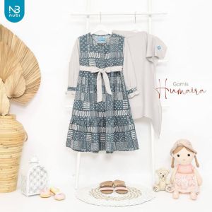 Baju Muslim anak Perempuan Terbaru NuBintang Set Gamis Anak Perempuan Bonus Jilbab Gamis Anak Humaira Free Jilbab