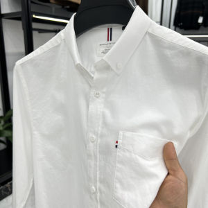 เสื้อเชิ้ตแขนสั้นผ้าฝ้ายแท้ Tommie สำหรับผู้ชาย ฤดูร้อน บาง แฟชั่นธุรกิจ ลำลอง ระบายอากาศได้ดี เสื้อเชิ้ตกลางวัย