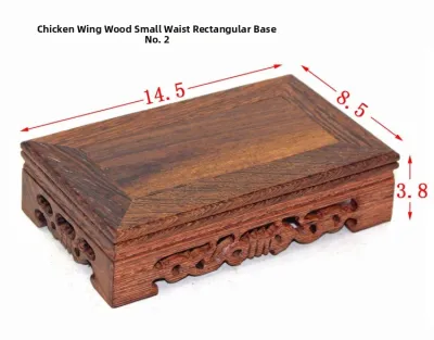 Retro Redwood Carving Base Display Piece Stone Landscape Rectangle Wood Sculpture Potted Plant Buddha Statue Wood Tray