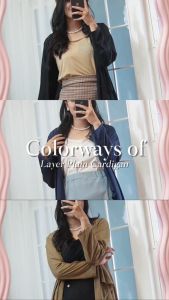 Yoenik Apparel Layer Plain Cardigan Mocca M15466 R52S4 - Outer Casual - Cardigan Wanita