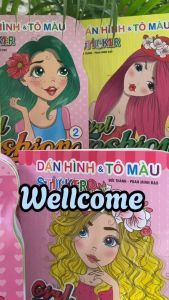 Dán hình & tô màu STICKER Girl Fashion nhà thiết kế tài ba