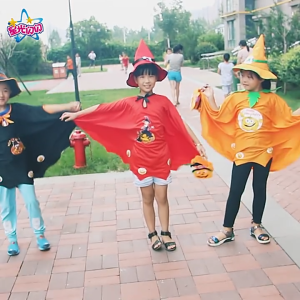 【SG】 Childrens Halloween Superman Male Hero Cape Mask Performance Costume Cartoon Superhero Costume Kids Double Poncho