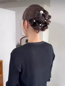 10pcs U Shape Hairpin Pearl DIY Simple Modern Hair Clip Styling Pin Fork Briday 新娘盘发珍珠U形钗发簪发夹