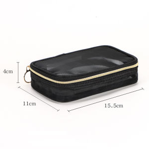 Breathable Mesh Makeup Bag Portable Toilet Wash Bags Multi-function Storage Bags Mesh Travel Cosmetic Bags Carry on Makeup Bag