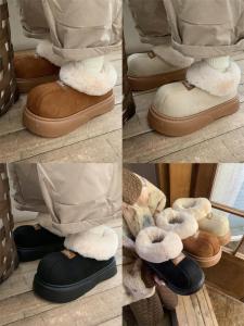 Increased Height Thick Bottom Fashionable Northeast Cotton Shoes Womens All-Match Outdoor Winter Warm Fleece Circle Mouth Snow Boots