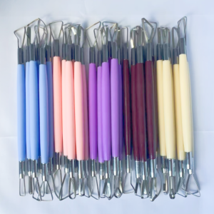 6 Pieces of Stainless Steel Double Head Pottery Carving Knife DIY Handmade Fruit and Vegetable Sculpture Tools