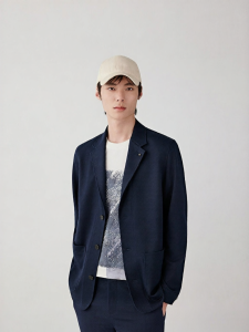 ICICLE | 2026 Spring New Hemp Cotton Jacquard Knitted Workwear Jacket
