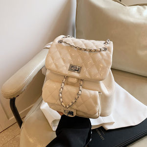 Student Class Classic Style Backpack Female 2024 New Arrival Korean Ins Trendy Fashion Quilted Small Chain Backpack