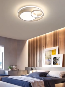 【JuMei】ไฟเพดาน ไฟห้องนอน LED แบบเต็มสเปกตรัมพร้อมรีโมตคอนโทรลไร้สาย ไฟถนอมสายตาห้องนอนแบบสามสีไม่จำกัด ไฟห้องนั่งเล่นสไต