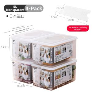 Inomata | Handle Storage Box for Fresh Food