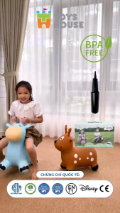Đồ chơi thú nhún bơm hơi cho bé Toyshouse - chất cao su cao cấp tiêu chuẩn Xuất khẩu Châu Âu EN71