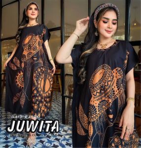 Daster Lowo Motif Terbaru Kekinian Ibu Muda MasaKini / Daster Semata Kaki Homedress Baru Hitam Murah