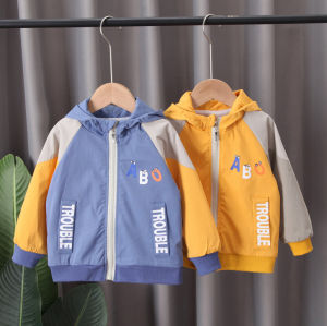 Áo Khoác Trẻ Em Thời Trang Có Khóa Kéo Thường Ngày Mùa Xuân Thu Cho Bé Trai Cotton Thoải Mái Có Mũ Trùm Đầu Áo Khoác Ngoài