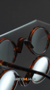 Grey Jack Kacamata Antiradiasi Blueray Model Bulat Unik Retro Vintage TR+Acetate Fashion Pria Wanita Bisa Minus Modis Keren K9154