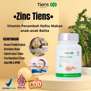 Zinc Tiens Penggemuk Badan Anak Dan Dewasa - Vitamin Penambah Berat Badan Anak | Suplemen Nafsu Makan Anak Balita | Penggemuk Badan Tiens Ori