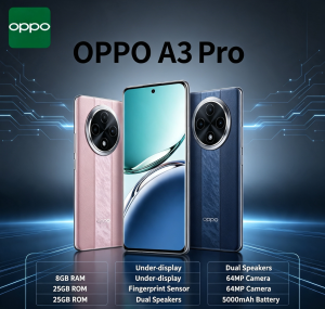OPPO | 2026 new OPPO A3Pro 5G Smartphone6.7 Eye-Care Display 5000mAhBattery 67W SUPERVOOC Fast Charge AI Dual Camera Dual SIM Unlocked