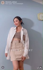 BlossomDaisys - เสื้อเชิ้ตน่ารัก กระโปรงทรง 3 สี สวย ด้วย เลือก 3 ประเภท ผ้ายีนส์ และ ผ้าลูกฟูก