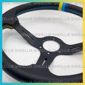 14 Inches Premium Quality BMW Design Universal Steering Wheel Car Steering Wheel Truck Leather