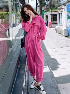 Spring Summer Autumn New Style plus Size Utility Overalls Short Sleeve Women Loose High Waist Slim Wide Leg Pants Set