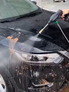 Wireless car washing machine Household high pressure water gun portable powerful car lithium battery cleaning machine spray car washing machine Car washing machine handheld self-priming rechargeable car washing machine