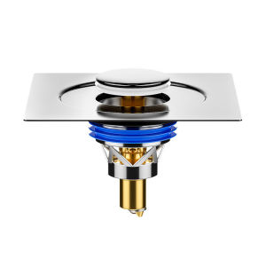 Pop Up Floor Drain Press Bounce Drain Plug Anti Odor Insect Proof Sink Filter Stopper Bathroom Basin Kitchen Water Drain Control