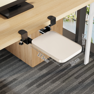 Under Desk Keyboard Tray Track-Clip No-drill Keyboard & Mouse Storage